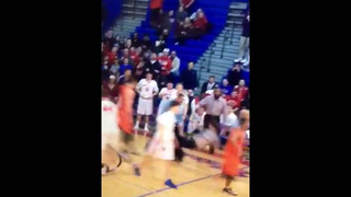 High School Basketball Coach Chest Bumps Ref To The Ground (UPDATE)